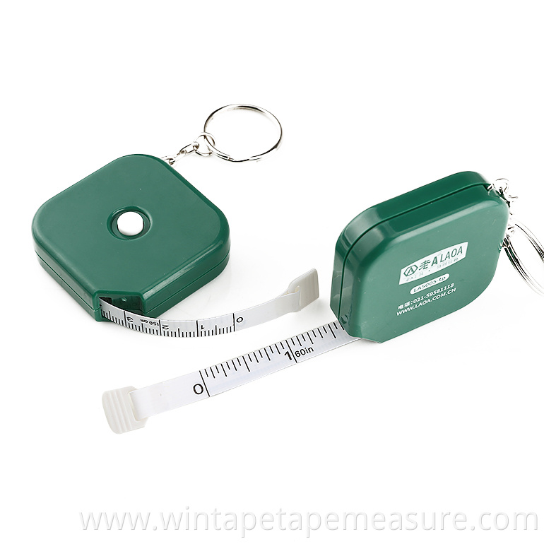 Logo Customized Green Retractable Tape Measure Square Measuring Tape